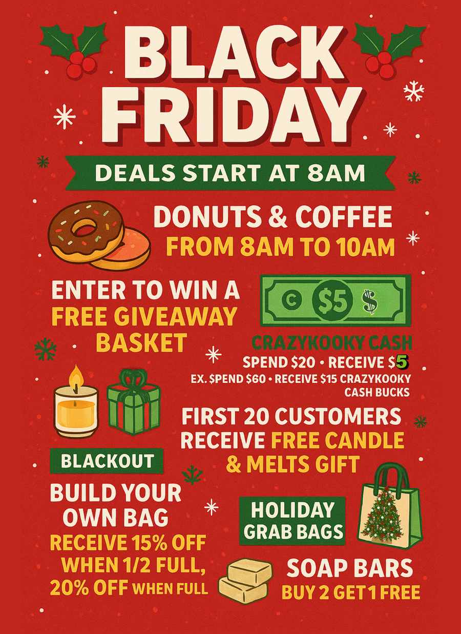 🖤 Black Friday at CrazyKooky Candles