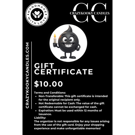 Gift Certificate - CrazyKooky Candles LLC