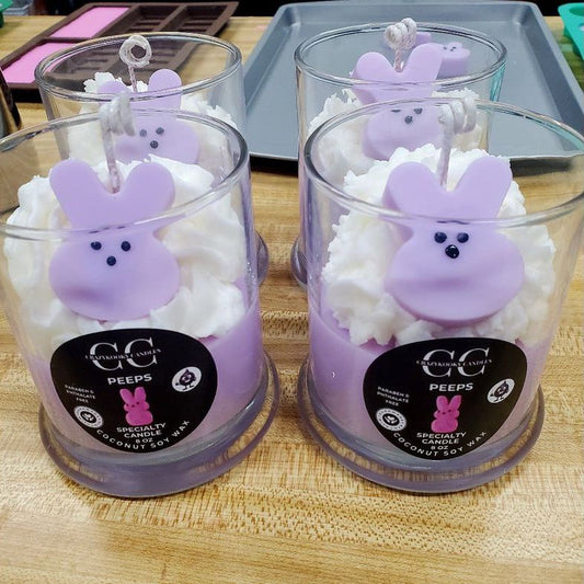 PEEPS - Speciality Candle, Scented Coconut Soy Candle, 9oz - CrazyKooky Candles LLC