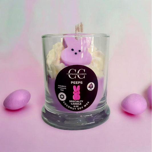PEEPS - Speciality Candle, Scented Coconut Soy Candle, 9oz - CrazyKooky Candles LLC