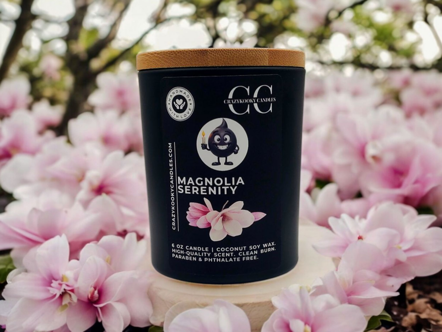 MAGNOLIA SERENITY - Funny Candle, Scented Coconut Soy Candle, 6oz