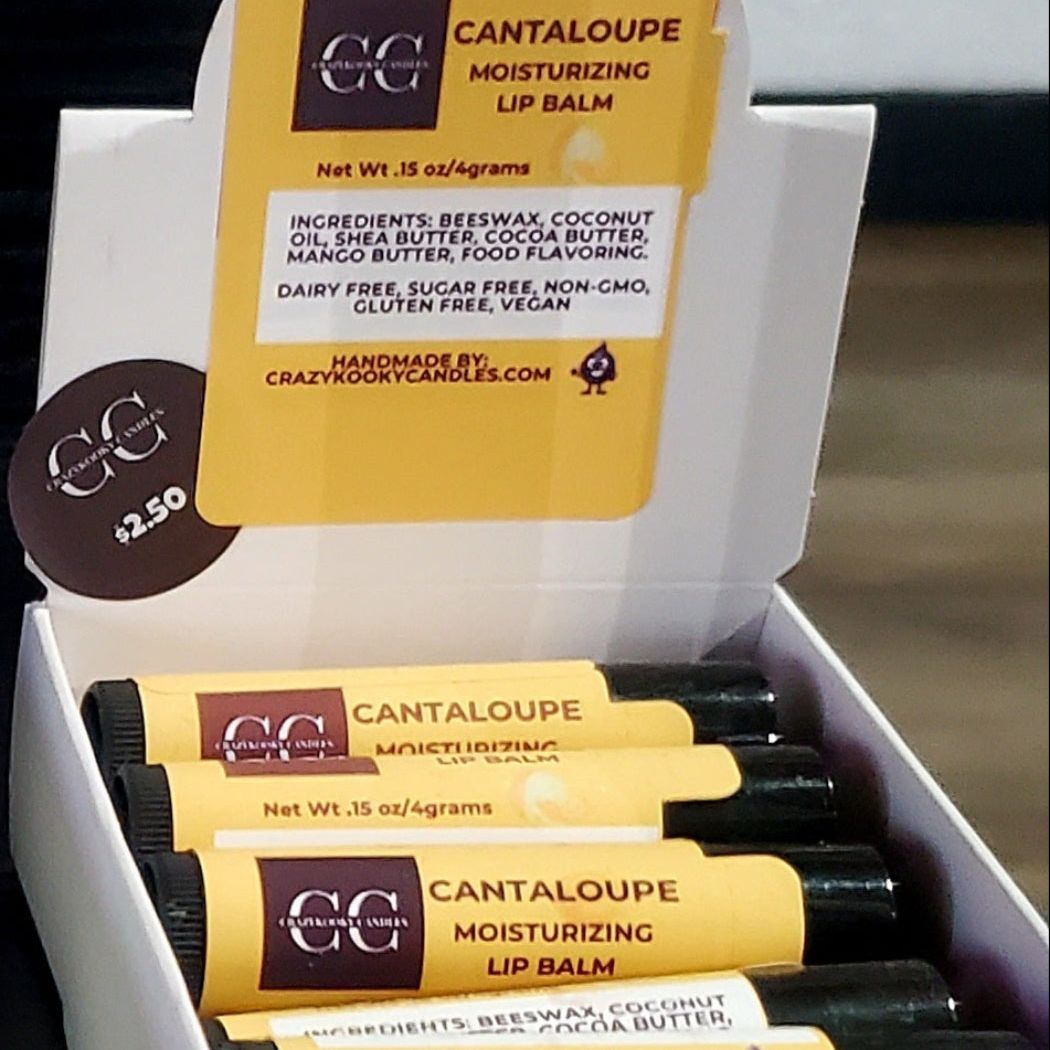 CANTALOUPE, Lip Balm, 0.15oz - CrazyKooky Candles LLC