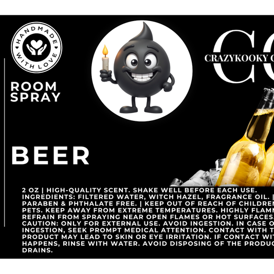 BEER  - Room Spray, 2oz - CrazyKooky Candles LLC
