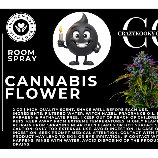 CANNABIS FLOWER - Room Spray, 2oz - CrazyKooky Candles LLC
