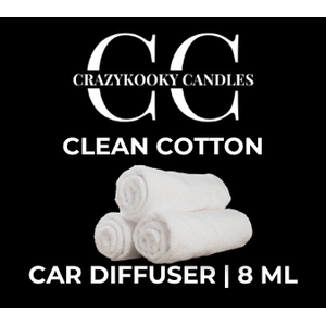 CLEAN COTTON - Car Diffuser, 8ml - CrazyKooky Candles LLC