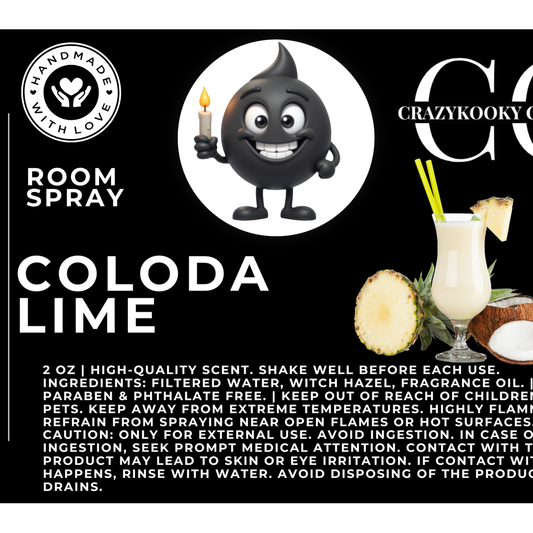 COLODA LIME - Room Spray, 2oz - CrazyKooky Candles LLC