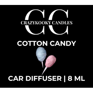 COTTON CANDY - Car Diffuser, 8ml - CrazyKooky Candles LLC