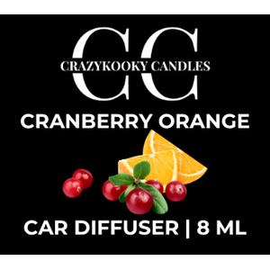 CRANBERRY ORANGE - Car Diffuser, 8ml - CrazyKooky Candles LLC