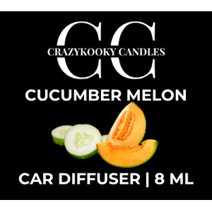 CUCUMBER MELON - Car Diffuser, 8ml - CrazyKooky Candles LLC