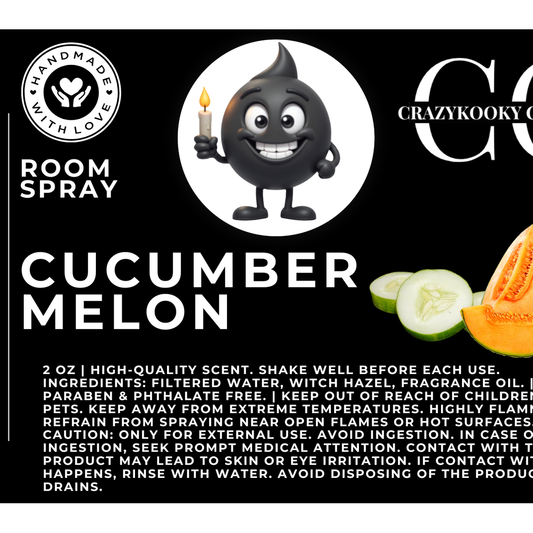 CUCUMBER MELON - Room Spray, 2oz - CrazyKooky Candles LLC