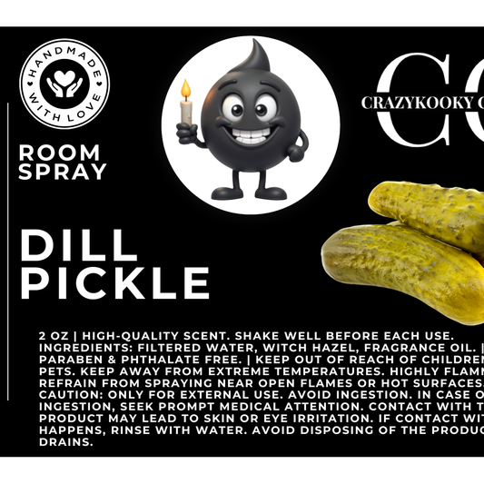 DILL PICKLE - Room Spray, 2oz - CrazyKooky Candles LLC