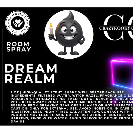 DREAM REALM - Room Spray, 2oz - CrazyKooky Candles LLC