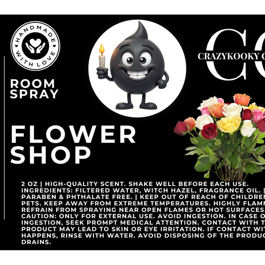 FLOWER SHOP - Room Spray, 2oz - CrazyKooky Candles LLC