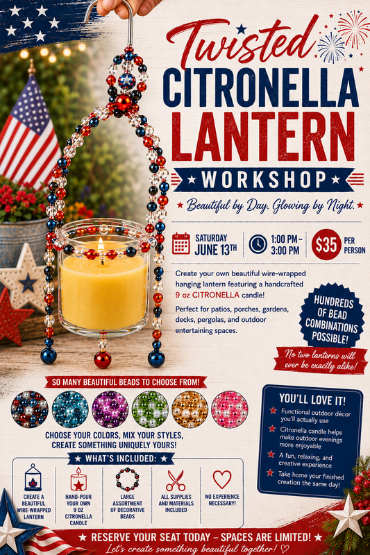 TWISTED CITRONELLA LANTERN WORKSHOP