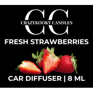 FRESH STRAWBERRIES - Car Diffuser, 8ml - CrazyKooky Candles LLC