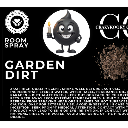 GARDEN DIRT - Room Spray, 2oz - CrazyKooky Candles LLC
