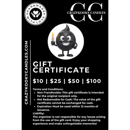 Gift Certificate - CrazyKooky Candles LLC