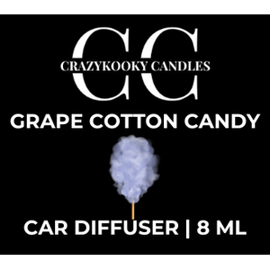 GRAPE COTTON CANDY - Car Diffuser, 8ml - CrazyKooky Candles LLC