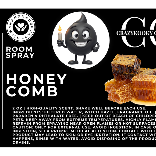 HONEY COMB - Room Spray, 2oz - CrazyKooky Candles LLC