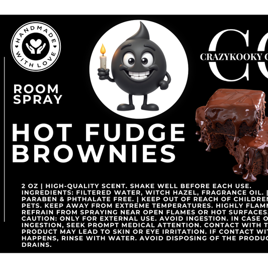 HOT FUDGE BROWNIES - Room Spray, 2oz - CrazyKooky Candles LLC
