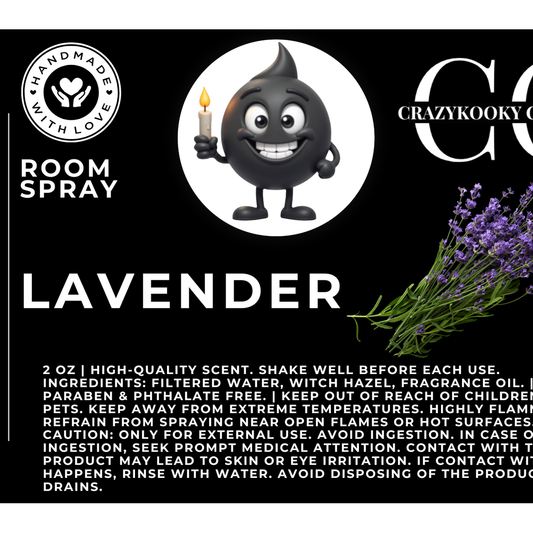 LAVENDER - Room Spray, 2oz - CrazyKooky Candles LLC