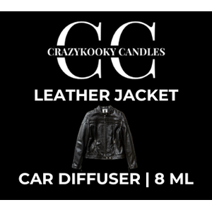LEATHER JACKET - Car Diffuser, 8ml - CrazyKooky Candles LLC