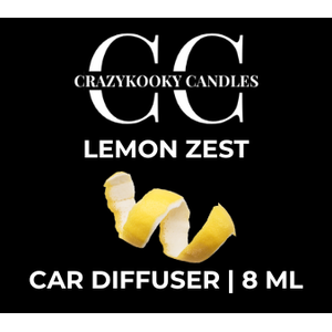 LEMON ZEST - Car Diffuser, 8ml - CrazyKooky Candles LLC
