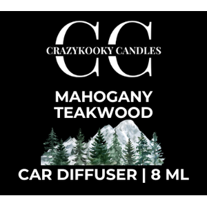 MAHOGANY TEAKWOOD - Car Diffuser, 8ml - CrazyKooky Candles LLC