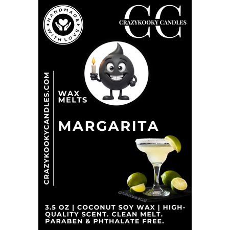 MARGARITA - Wax Melts, Scented Coconut Soy, 3.5oz - CrazyKooky Candles LLC