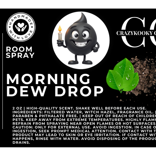 MORNING DEW DROP - Room Spray, 2oz - CrazyKooky Candles LLC