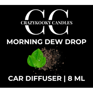 MORNING DEW DROP - Car Diffuser, 8ml - CrazyKooky Candles LLC