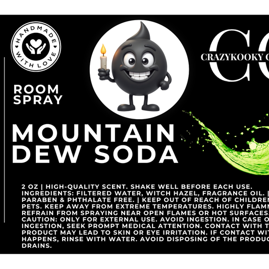 MOUNTAIN DEW SODA - Room Spray, 2oz - CrazyKooky Candles LLC
