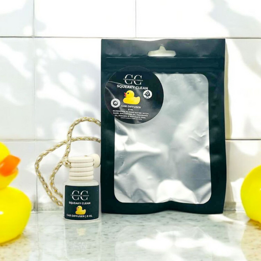 SQUEAKY CLEAN - Car Diffuser, 8ml - CrazyKooky Candles LLC