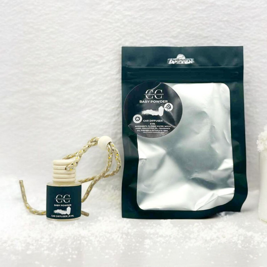 BABY POWDER - Car Diffuser, 8ml - CrazyKooky Candles LLC