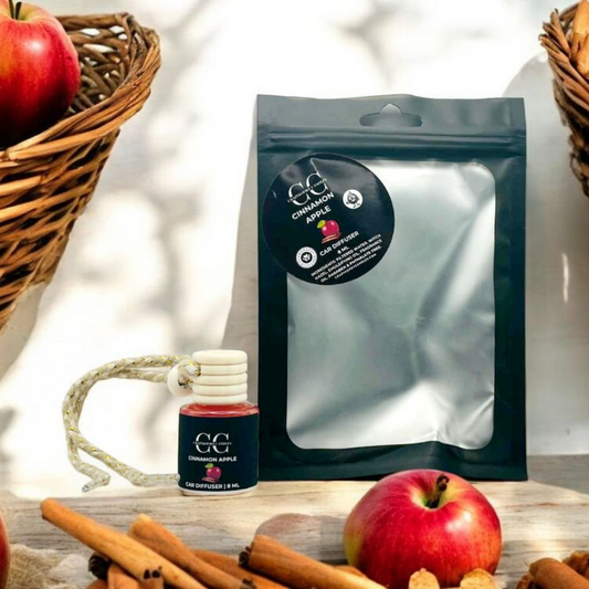 CINNAMON APPLE - Car Diffuser, 8ml - CrazyKooky Candles LLC