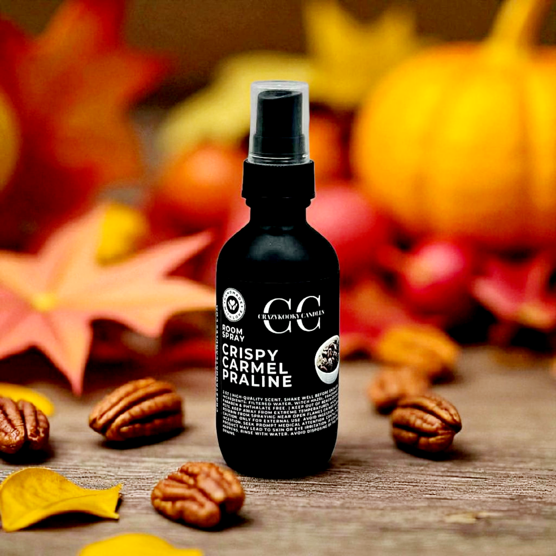 CRISPY CARMEL PRALINE - Room Spray, 2oz - CrazyKooky Candles LLC