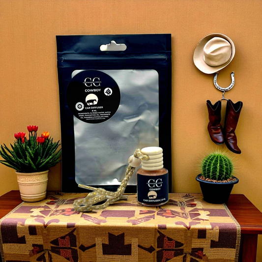 COWBOY - Car Diffuser, 8ml - CrazyKooky Candles LLC