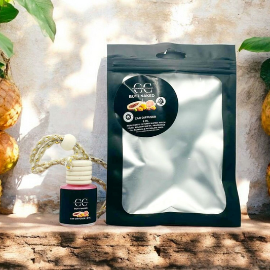 BUTT NAKED - Car Diffuser, 8ml - CrazyKooky Candles LLC