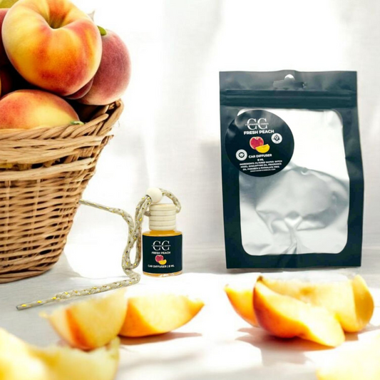 FRESH PEACH - Car Diffuser, 8ml - CrazyKooky Candles LLC