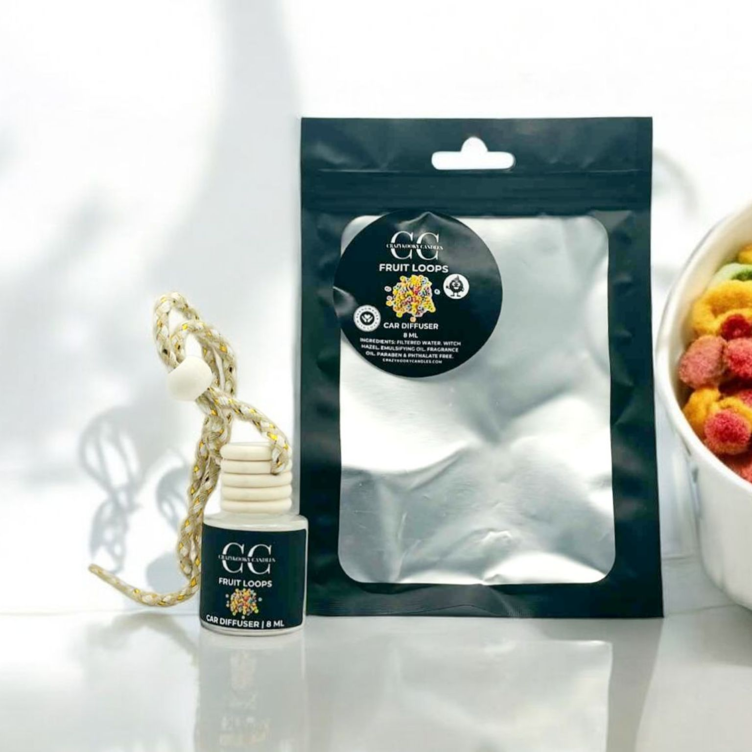 FRUIT LOOPS - Car Diffuser, 8ml - CrazyKooky Candles LLC