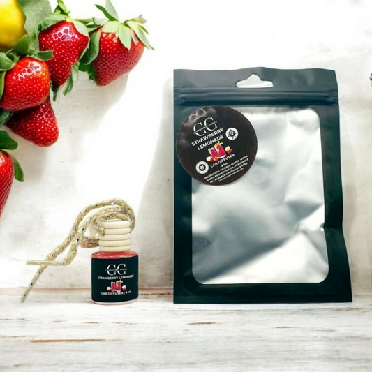STRAWBERRY LEMONADE - Car Diffuser, 8ml - CrazyKooky Candles LLC