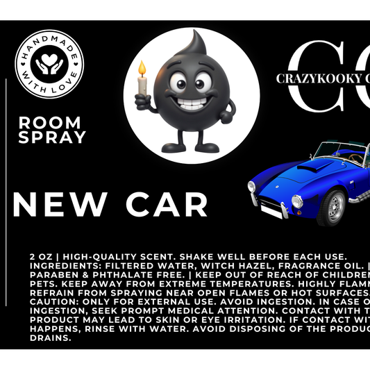 NEW CAR - Room Spray, 2oz - CrazyKooky Candles LLC