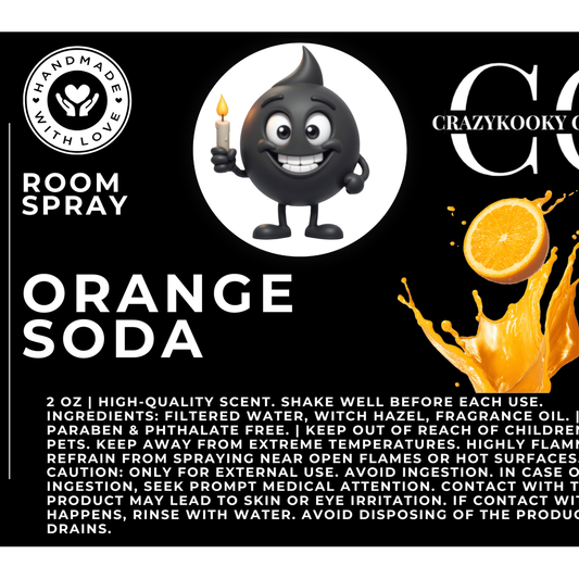 ORANGE SODA - Room Spray, 2oz - CrazyKooky Candles LLC