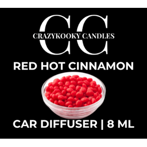 RED HOT CINNAMON - Car Diffuser, 8ml - CrazyKooky Candles LLC