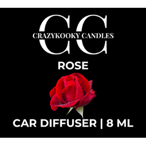 ROSE - Car Diffuser, 8ml - CrazyKooky Candles LLC