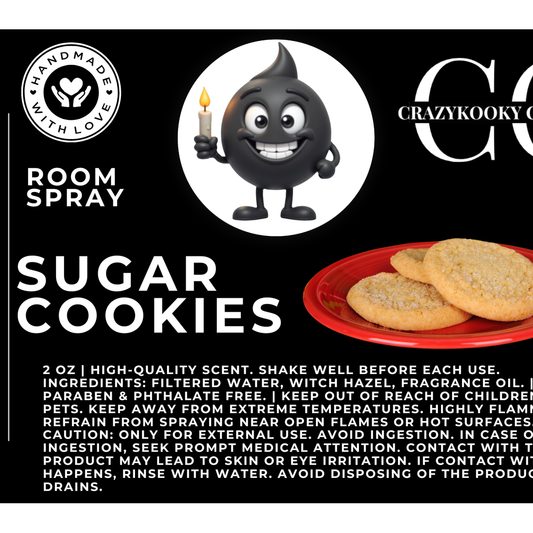 SUGAR COOKIES - Room Spray, 2oz - CrazyKooky Candles LLC
