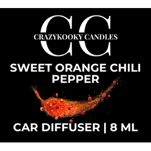 SWEET ORANGE CHILI PEPPER - Car Diffuser, 8ml - CrazyKooky Candles LLC
