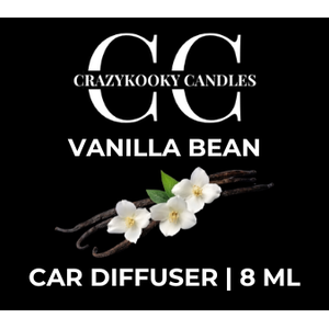 VANILLA BEAN - Car Diffuser, 8ml - CrazyKooky Candles LLC