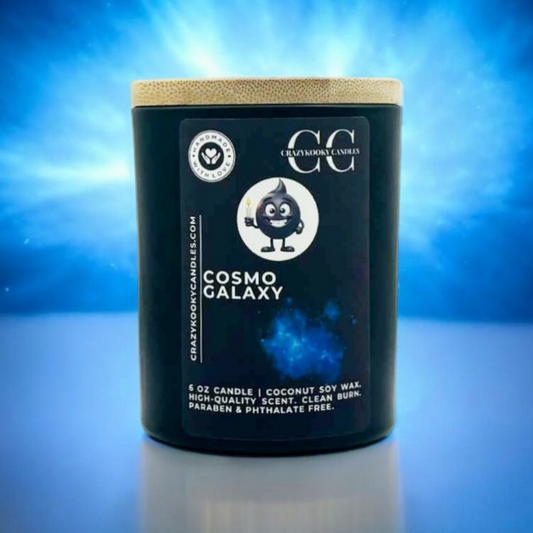 COSMO GALAXY - Funny Candle, Scented Coconut Soy Candle, 6oz - CrazyKooky Candles LLC