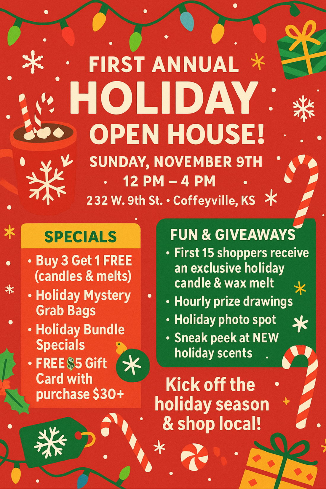 🎄 First Annual CrazyKooky Candles Holiday Open House